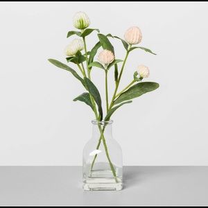 Medium Faux Thistle Arrangement pink